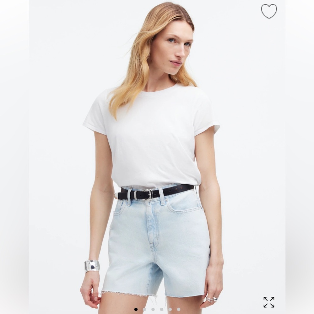 Madewell 90’s Mid-Length Jean Short in Pearlman Wash